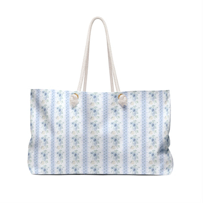 BLUE FLORAL WEEKENDER BAG