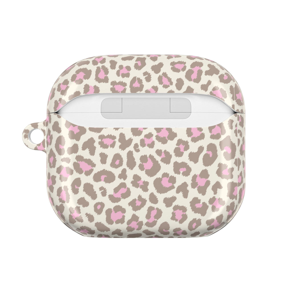 BEIGE PINK LEOPARD PRINT DOTS AIRPOD CASE