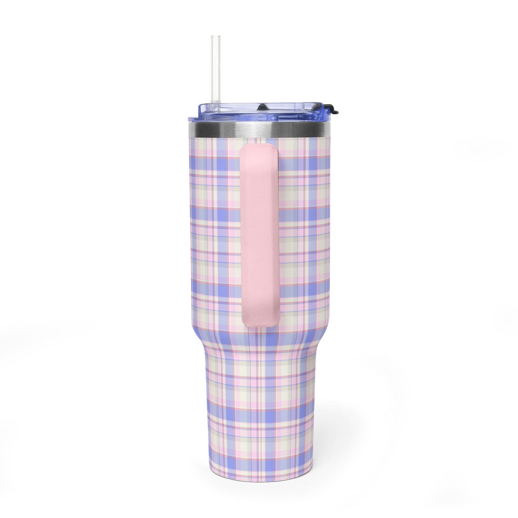 PASTEL PLAID COUNTRYSIDE 40OZ STAINLESS STEEL TUMBLER