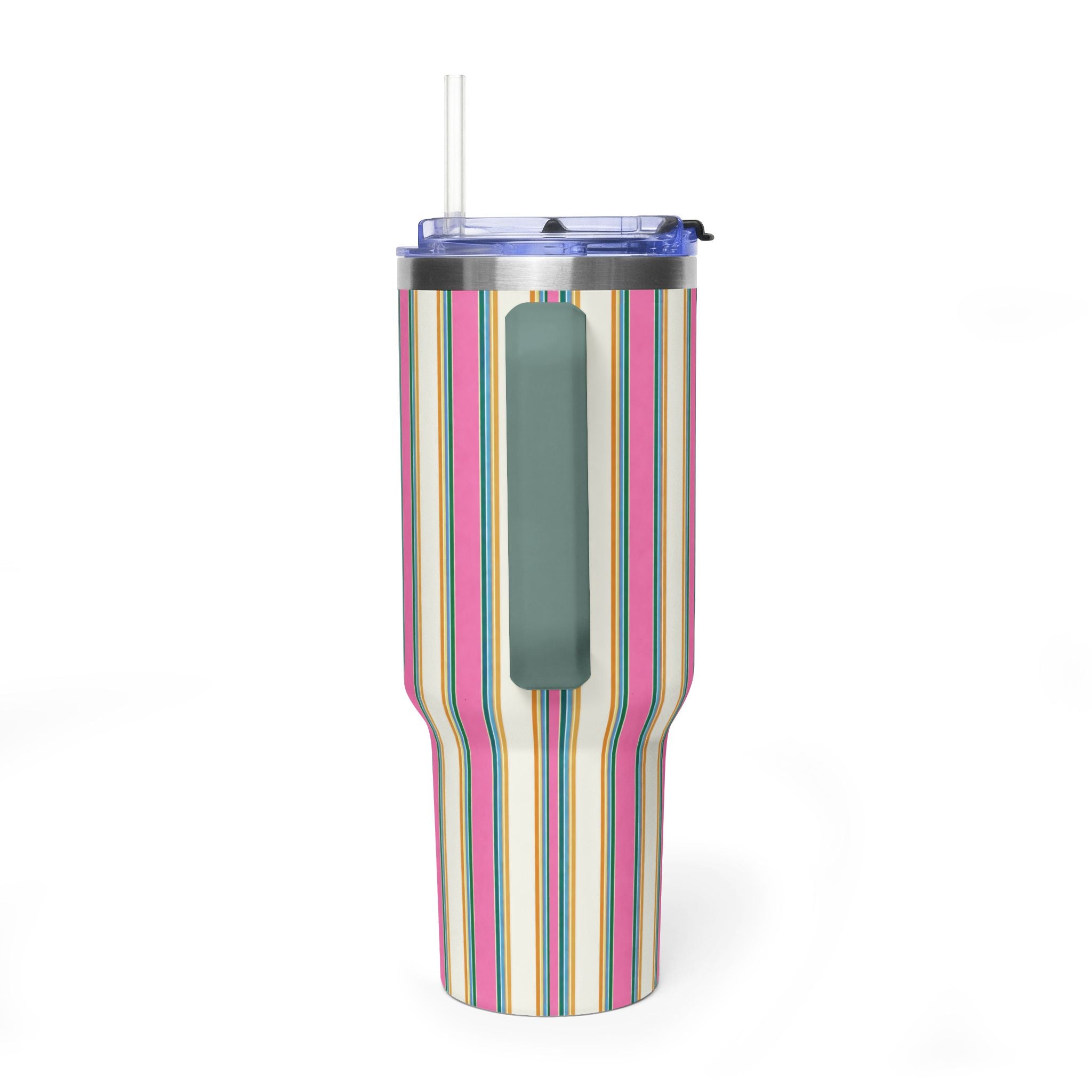 WATERMELON SUGAR STRIPES 40OZ STAINLESS STEEL TUMBLER