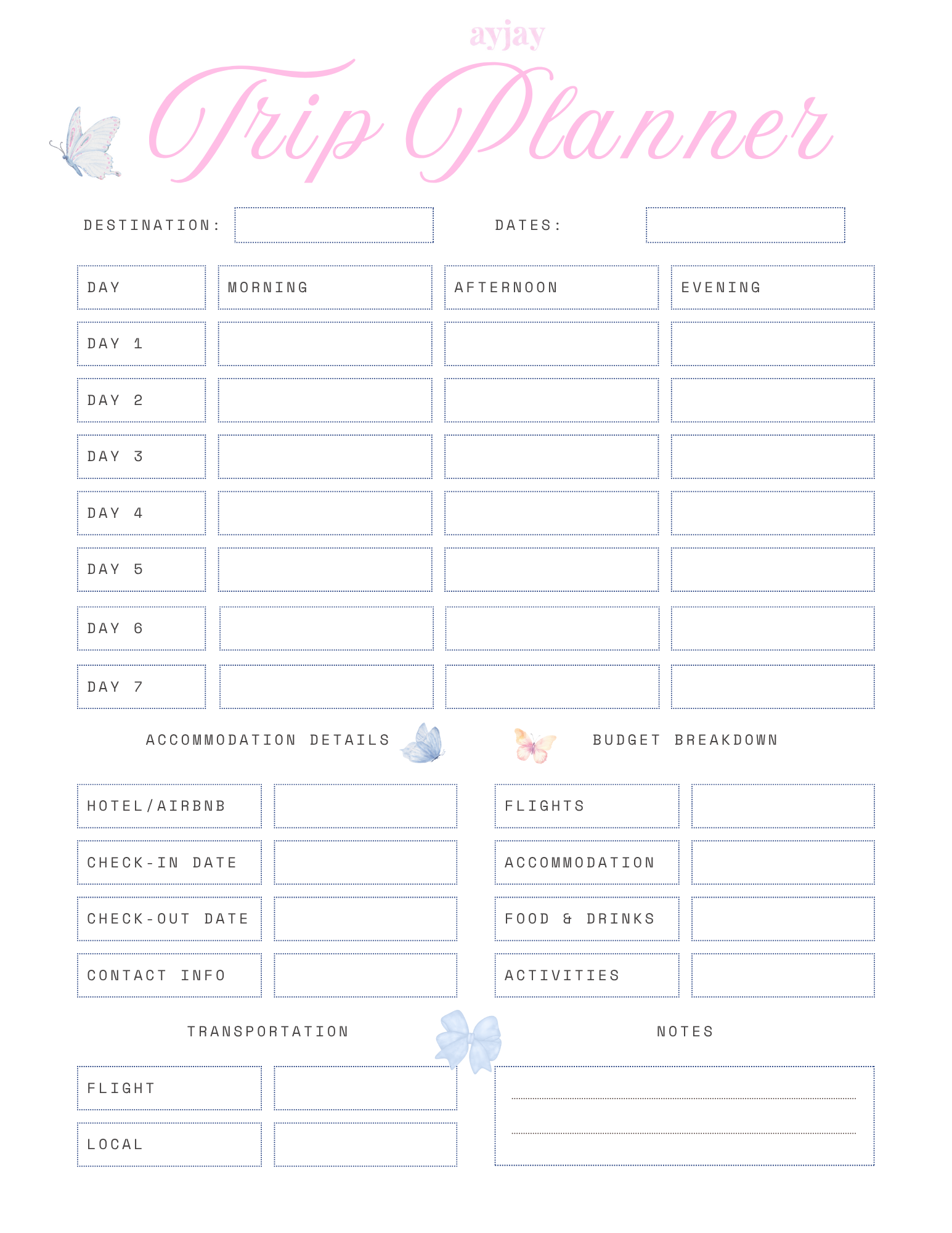 AYJAY TRIP PLANNER