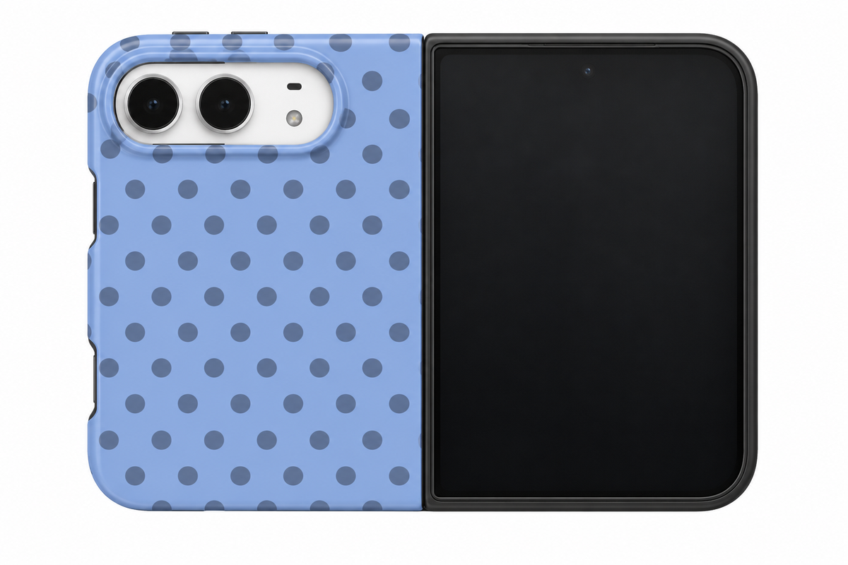 BUBBLE BLUE POLKA DOTS PHONE CASE