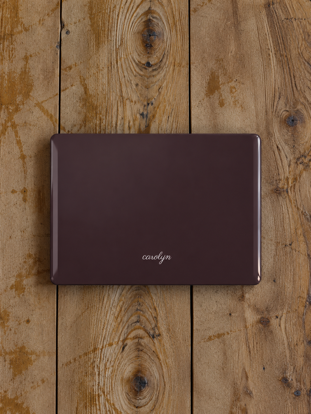 PERSONALIZED NAME CUSTOM PLUM MACBOOK COVERS
