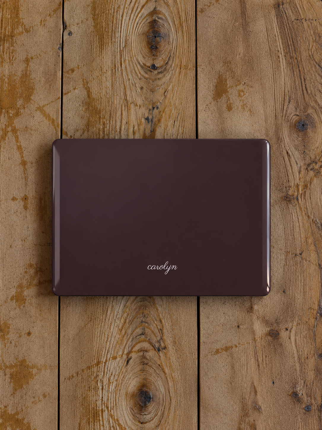 PERSONALIZED NAME CUSTOM PLUM MACBOOK COVERS
