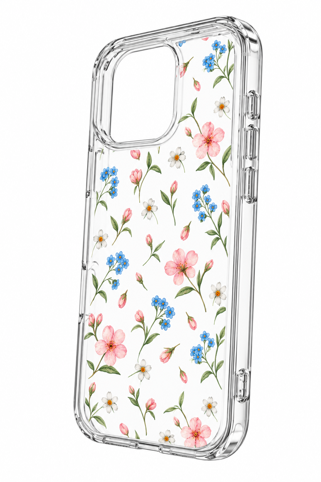 CLEAR DITSY FLORAL PHONE CASE
