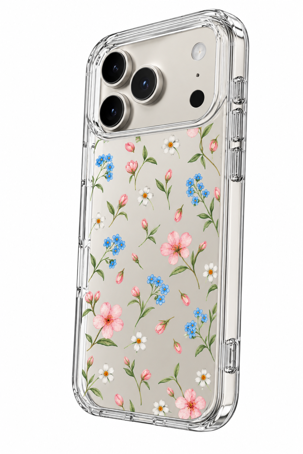CLEAR DITSY FLORAL PHONE CASE