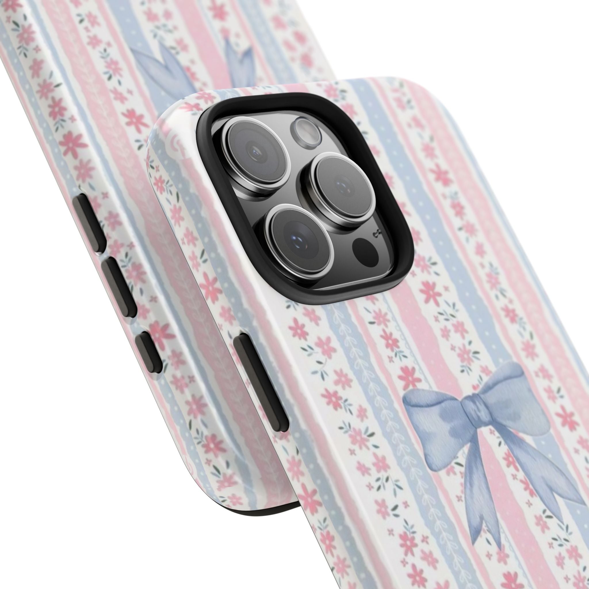 SHABBY CHIC FLORAL BOW PHONE CASE