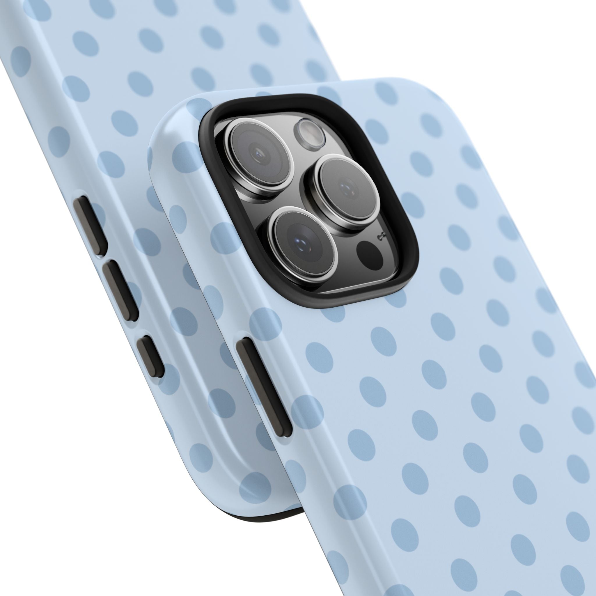 BABY BLUE POLKA DOTS PHONE CASE