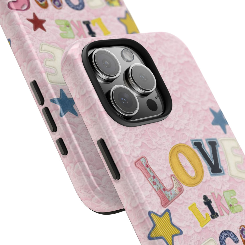 PINK LACE LOVE LIKE JESUS PHONE CASE