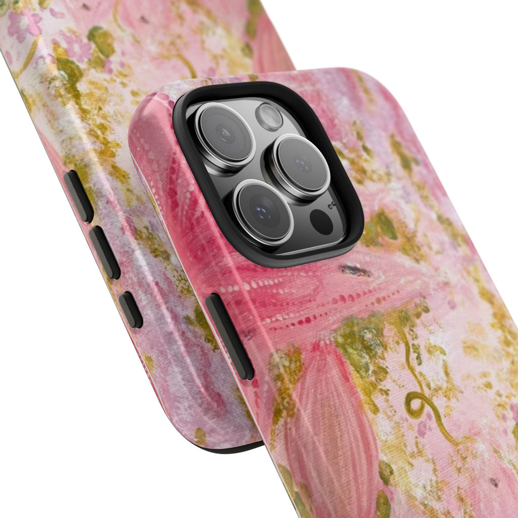 WHIMSY PINK GARDEN FLORAL PHONE CASE