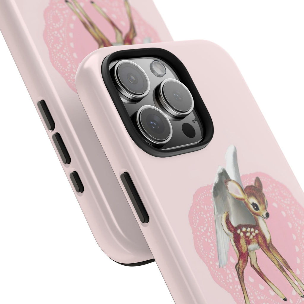 PINK ANGEL BAMBI DEER PHONE CASE