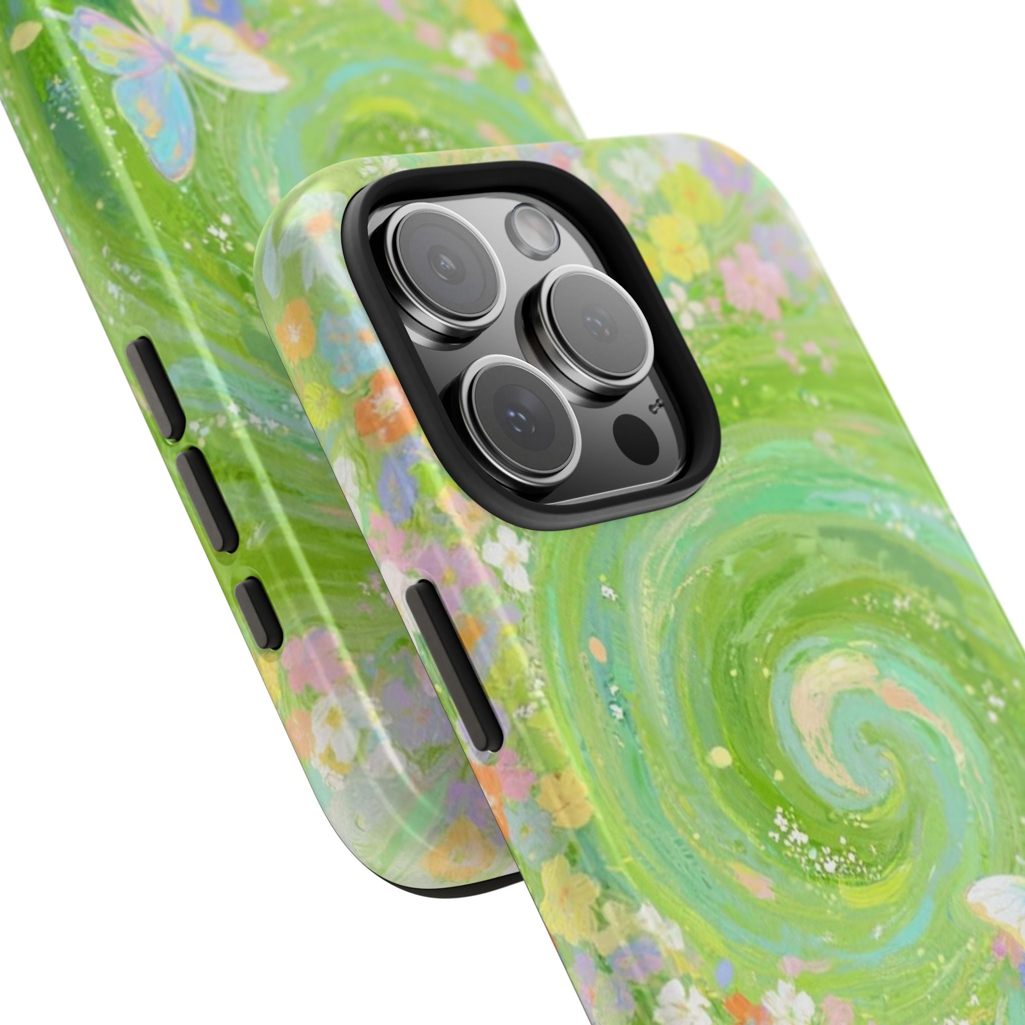 GREEN WHIMSICAL BUTTERFLY PHONE CASE