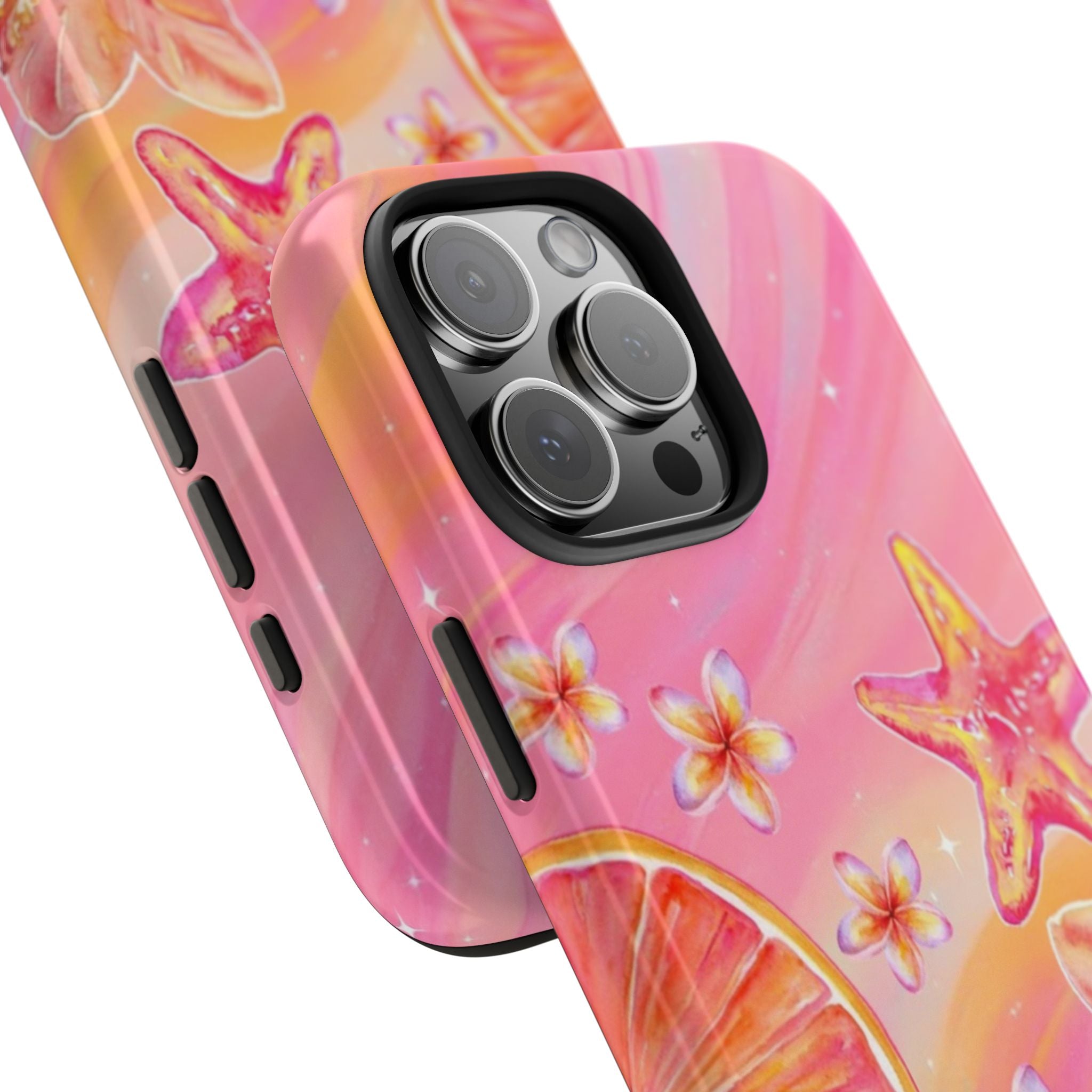 PINK TROPICAL ORANGE OCEAN STAR PHONE CASE