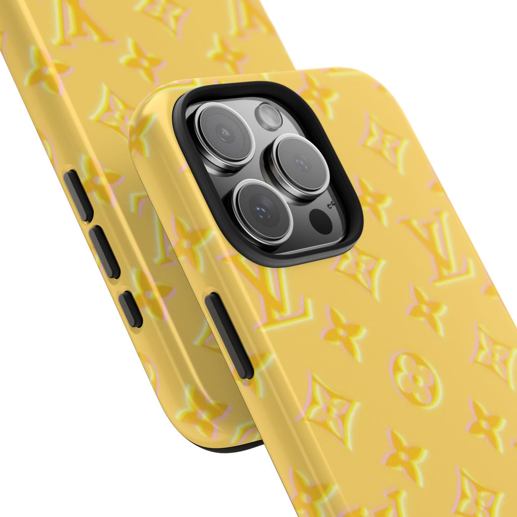 YELLOW LV MINI TEDDY BEAR PHONE CASE