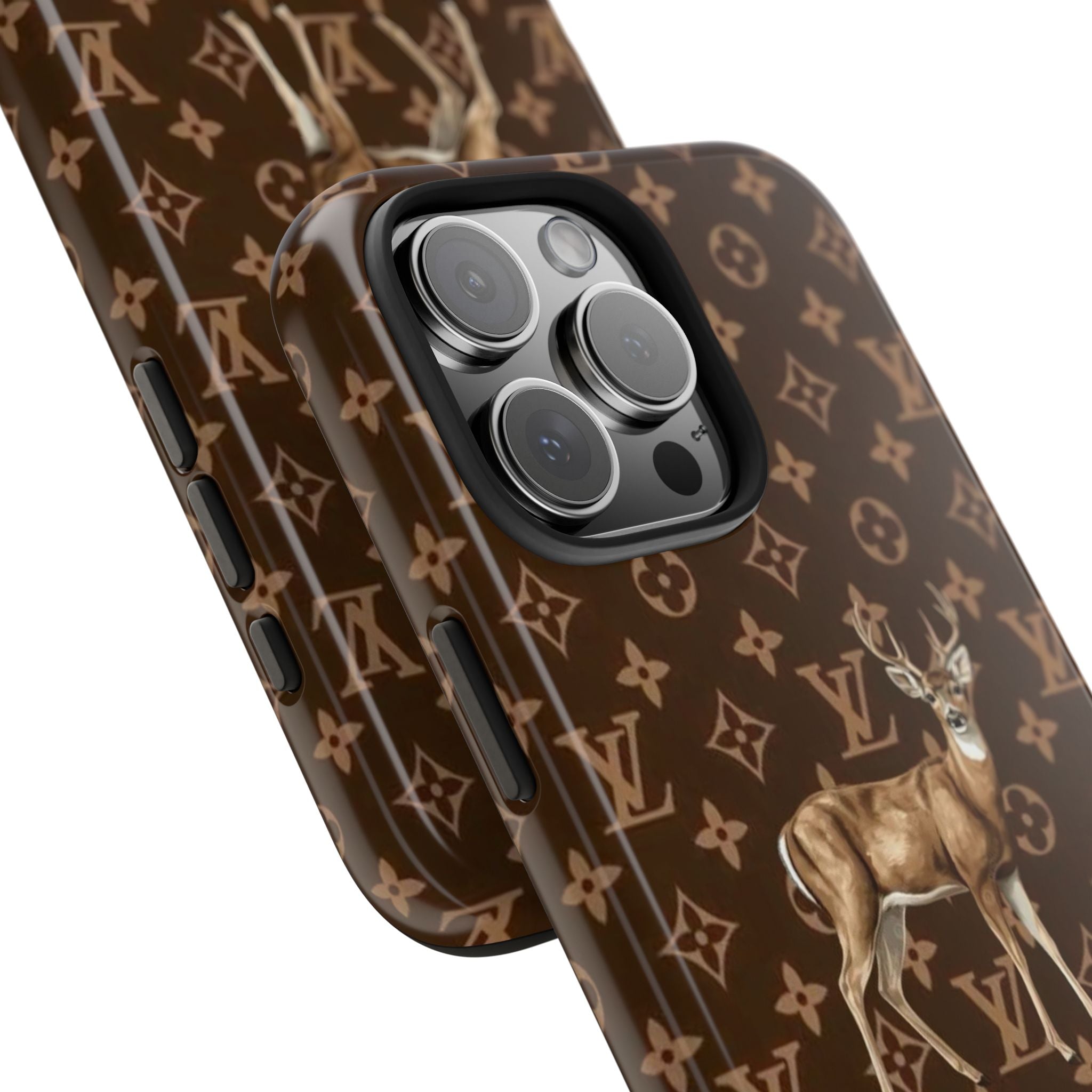 BROWN LV DEER PHONE CASE