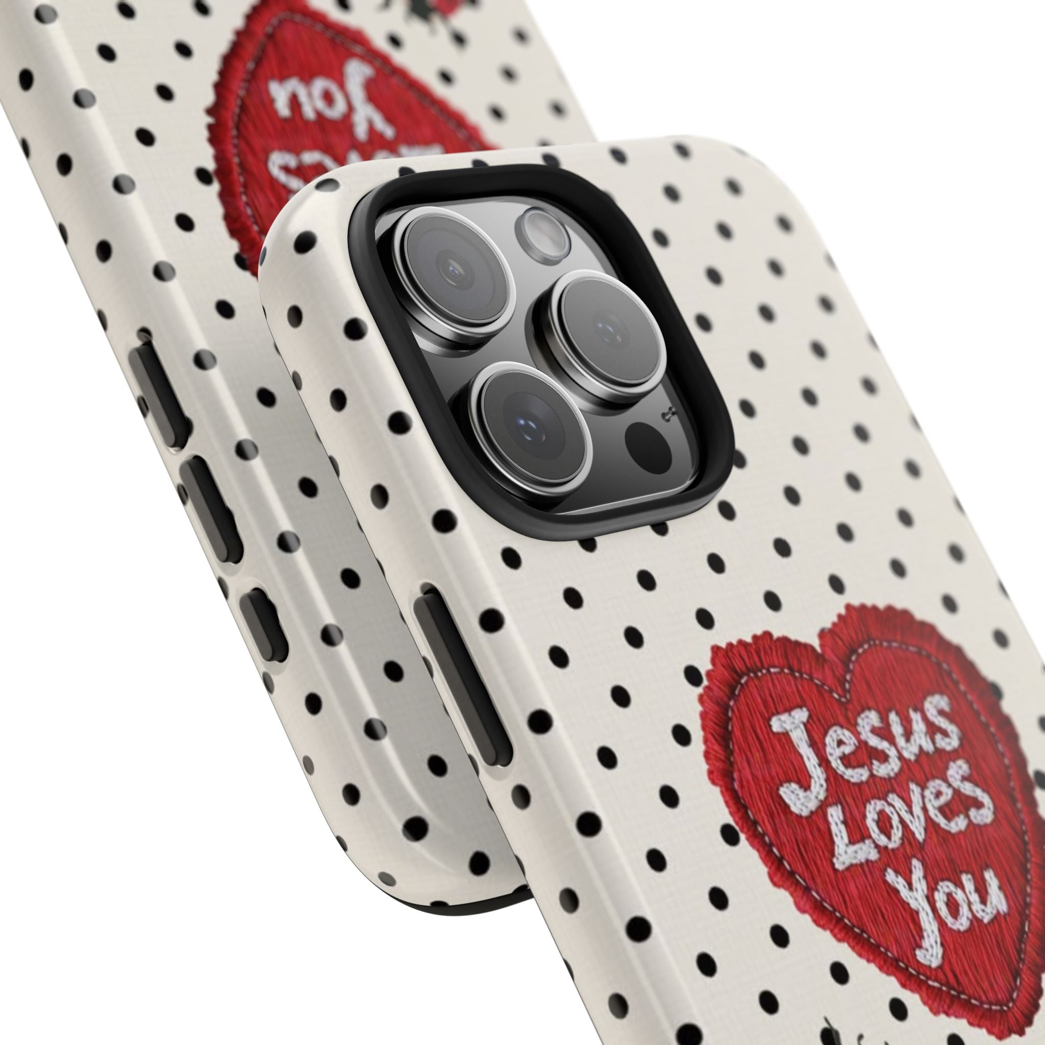 JESUS LOVES YOU POLKA DOTS LADYBUGS PHONE CASE