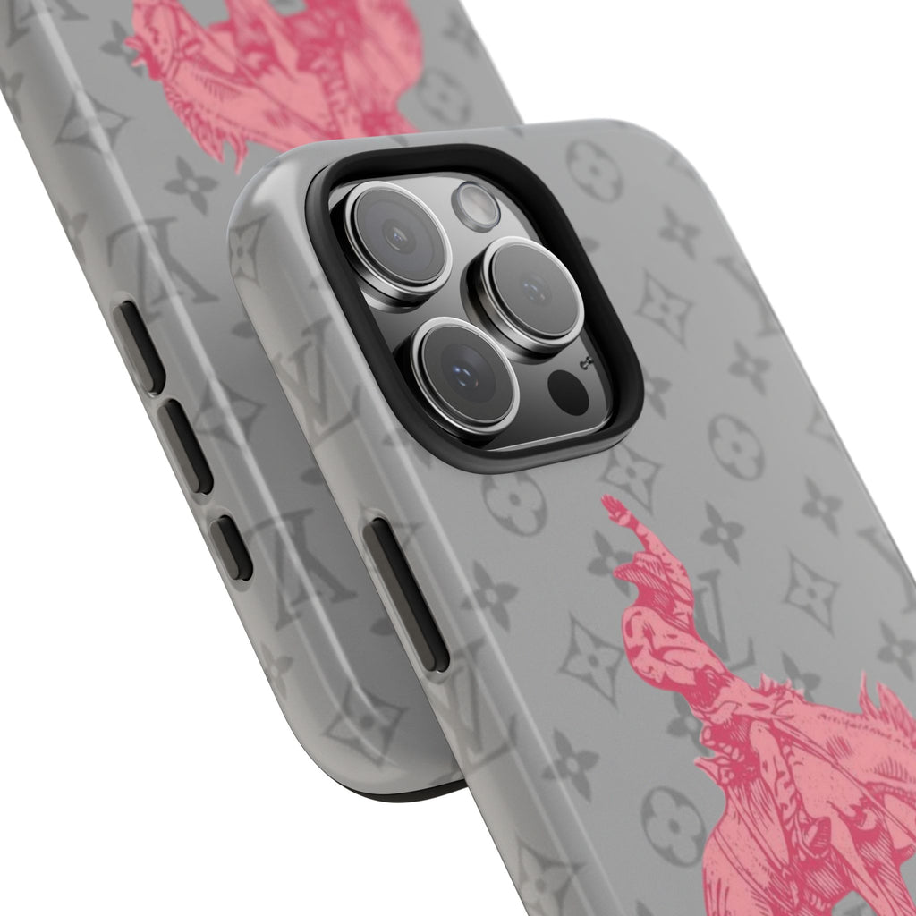 GRAY LV PINK COWBOY PHONE CASE