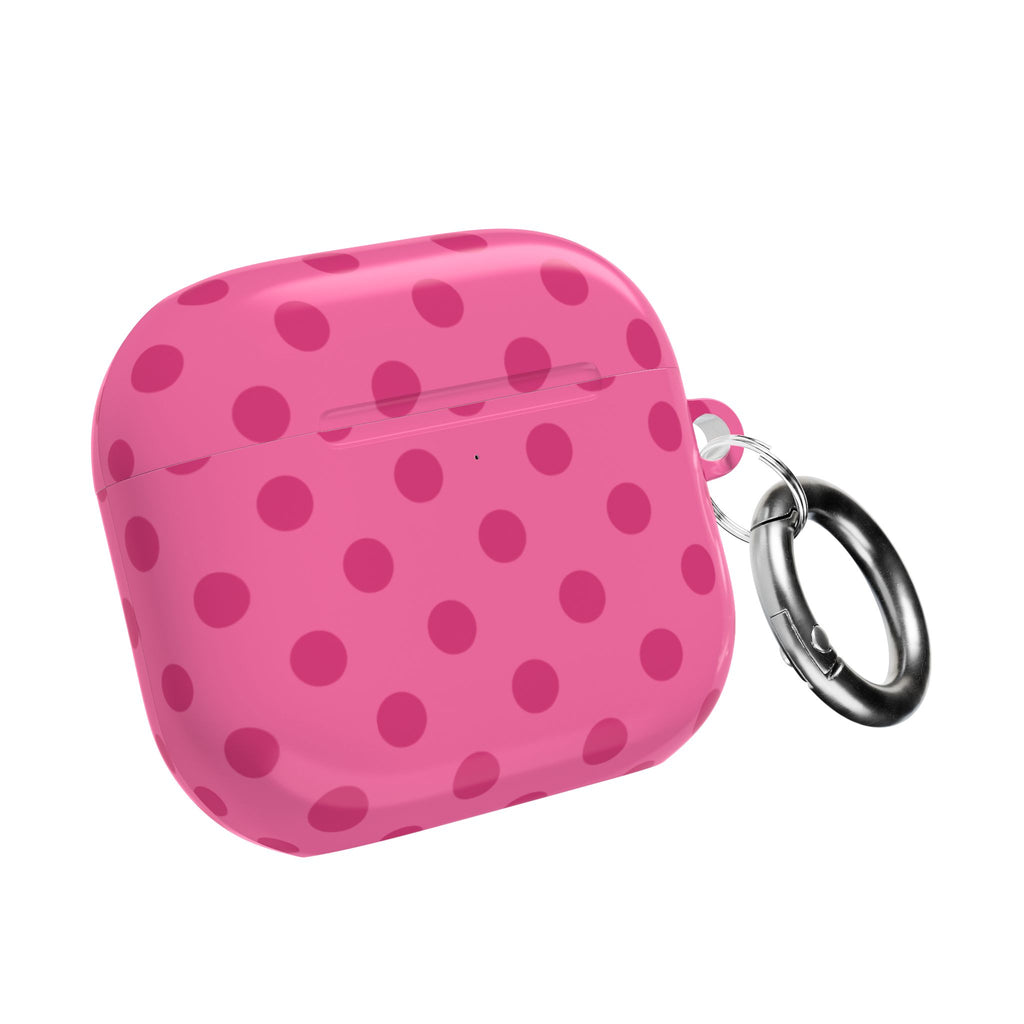BUBBLEGUM PINK POLKA DOTS AIRPOD CASE