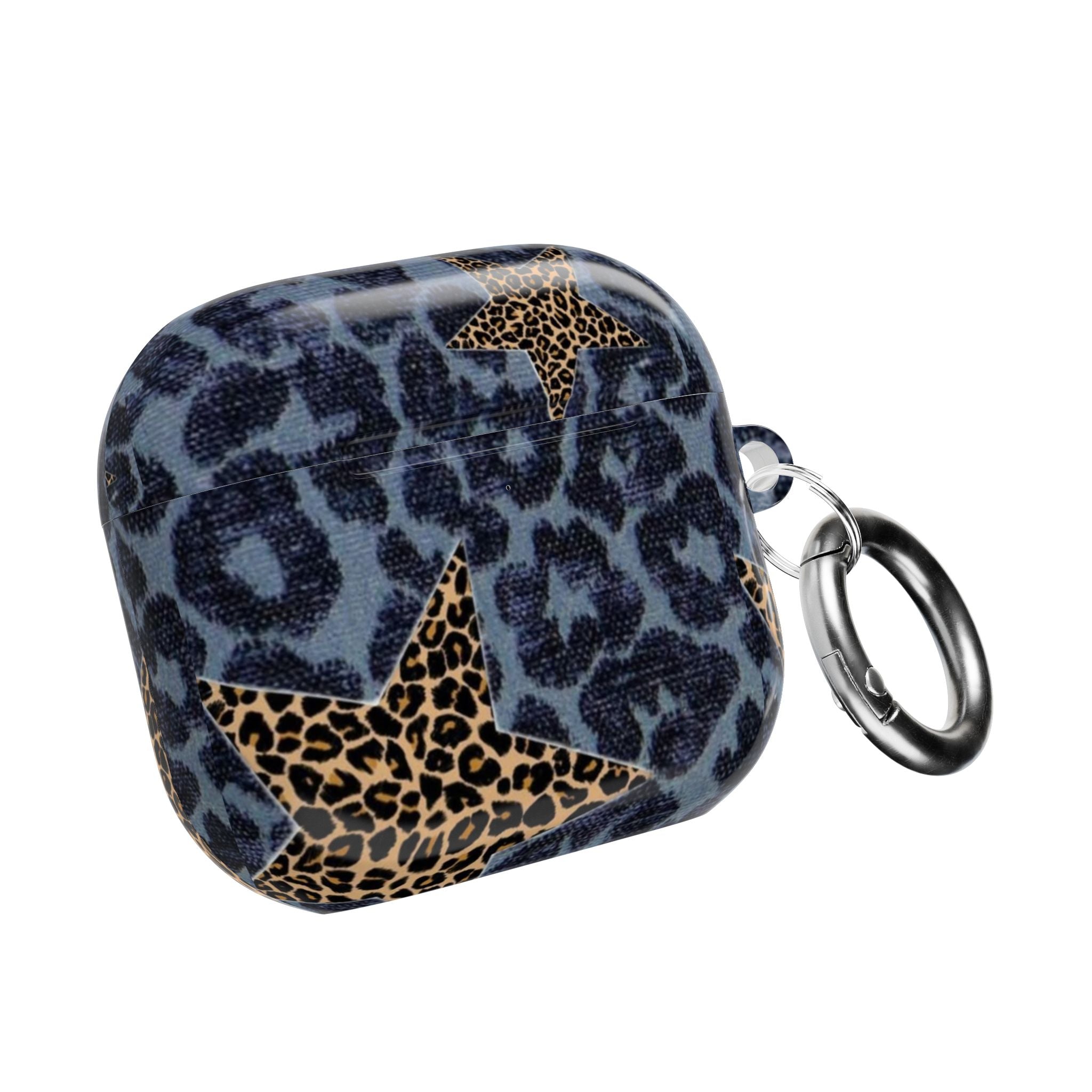 BLUE LEOPARD STARS AIRPOD CASE