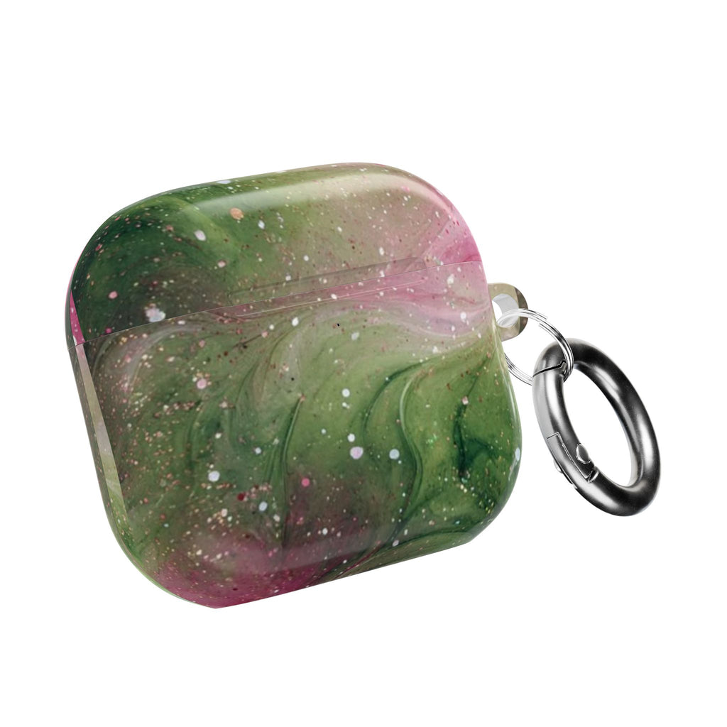 PINK & GREEN WHIMSY SWIRL AIRPOD CASE