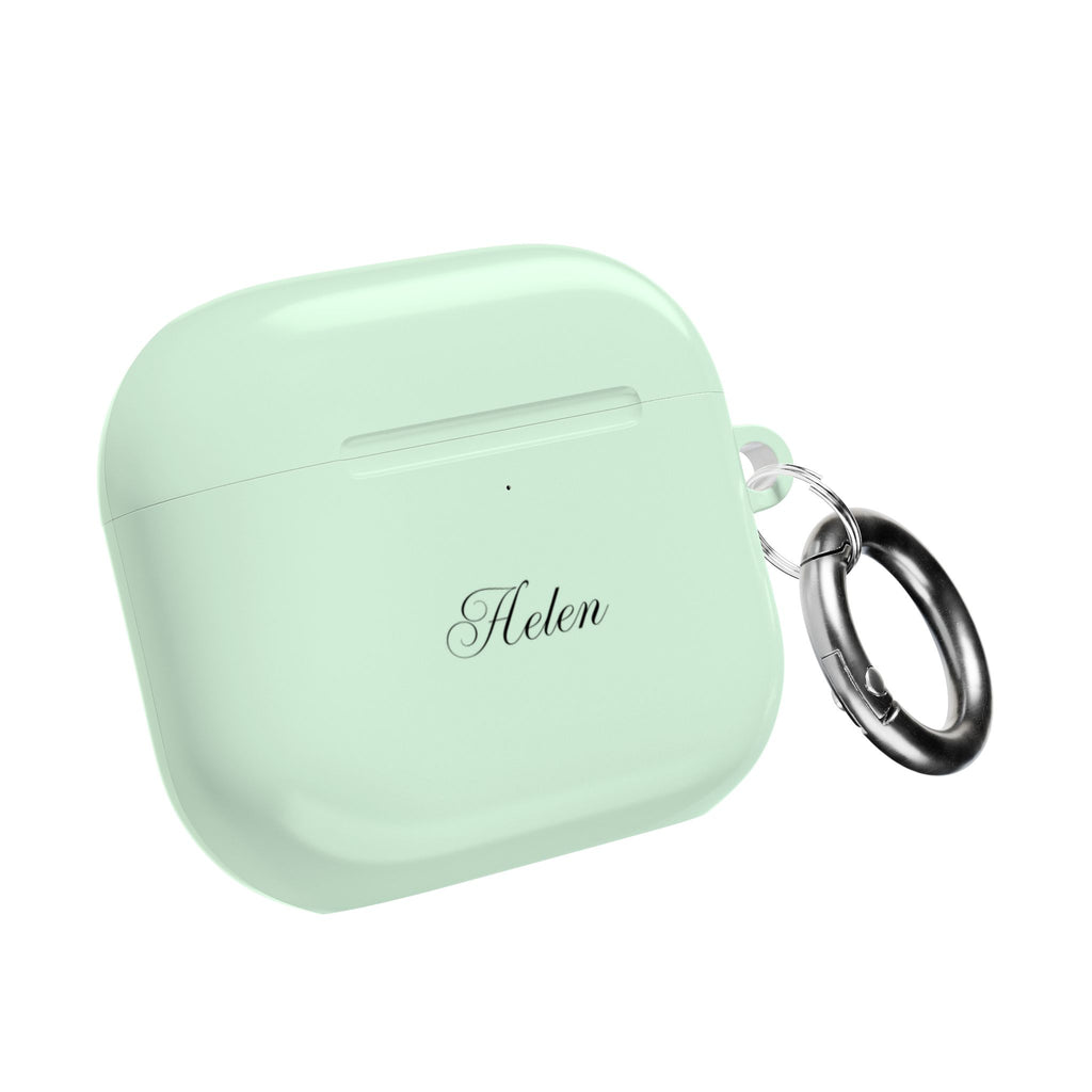 PERSONALIZED NAME CUSTOM PASTEL GREEN AIRPOD CASE