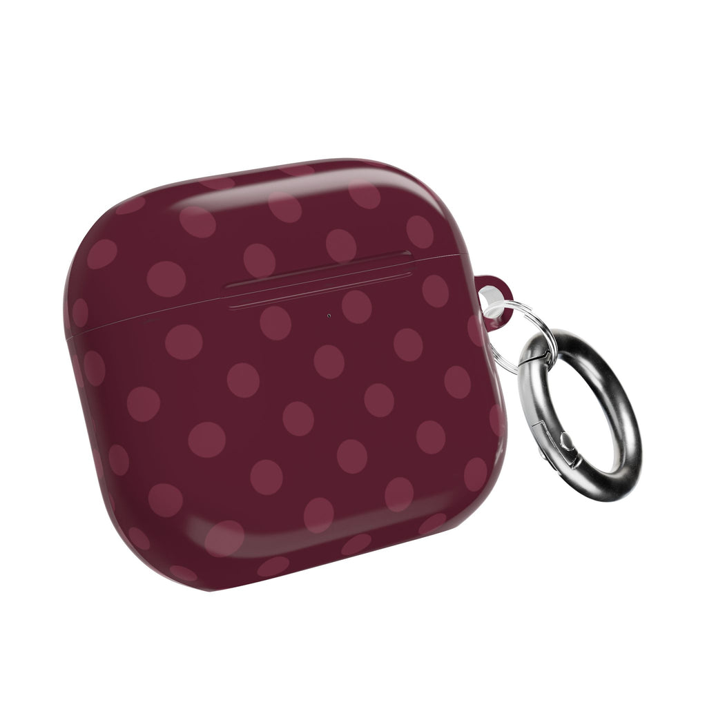 PLUM POLKA DOTS AIRPOD CASE
