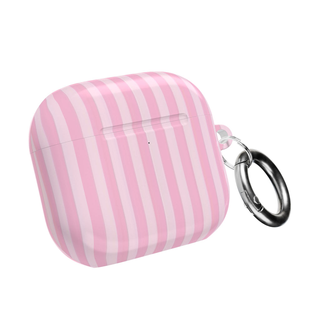 PINK MARSHMALLOW STRIPED AIRPOD CASE