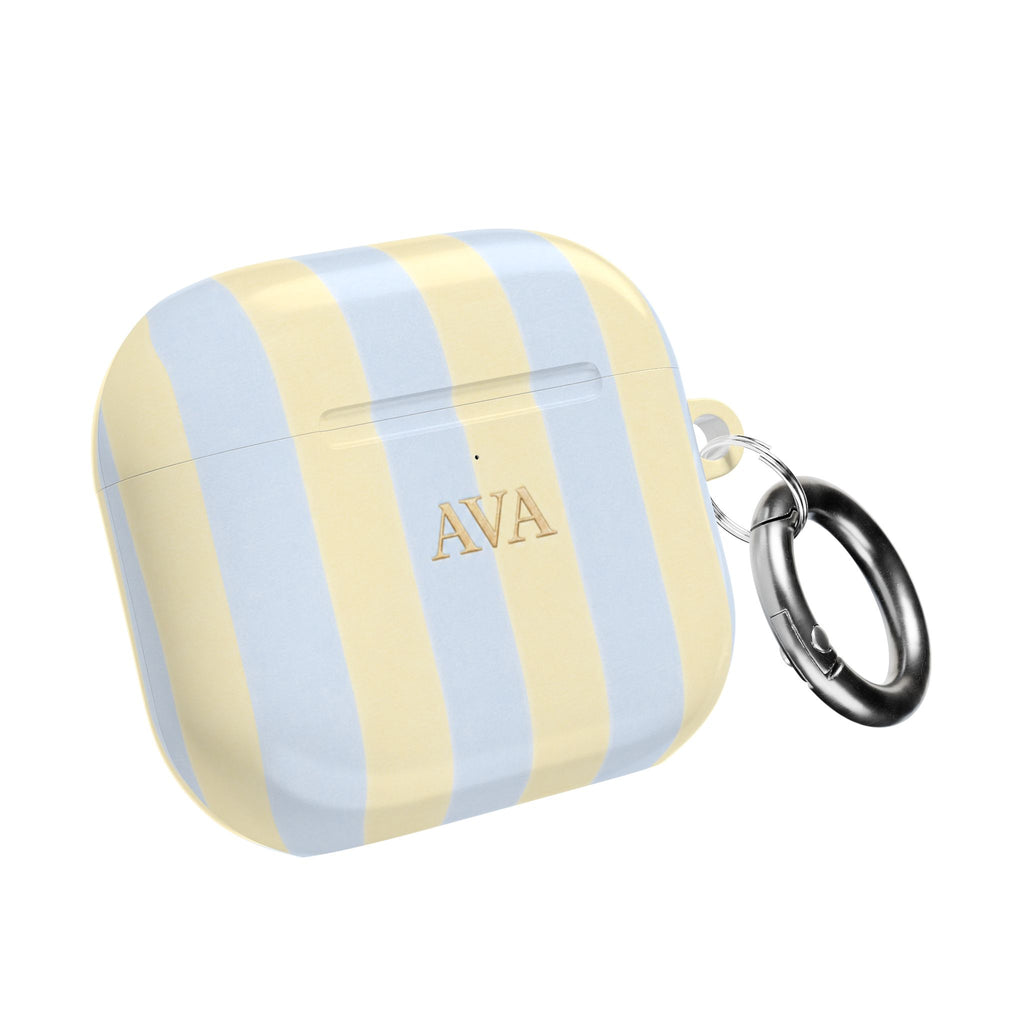 PERSONALIZED NAME CUSTOM SUMMER STRIPES AIRPOD CASE