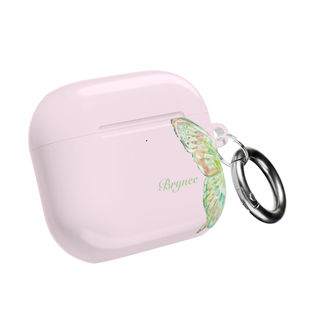 PERSONALIZED NAME CUSTOM PINK BUTTERFLY AIRPOD CASE
