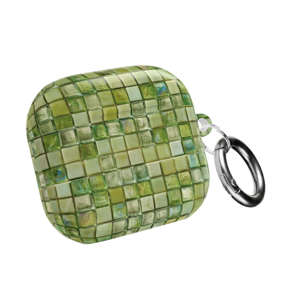 LIME GREEN MOSAIC AIRPOD CASE