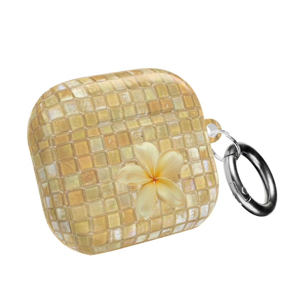 YELLOW MOSAIC FLOWER AIRPOD CASE