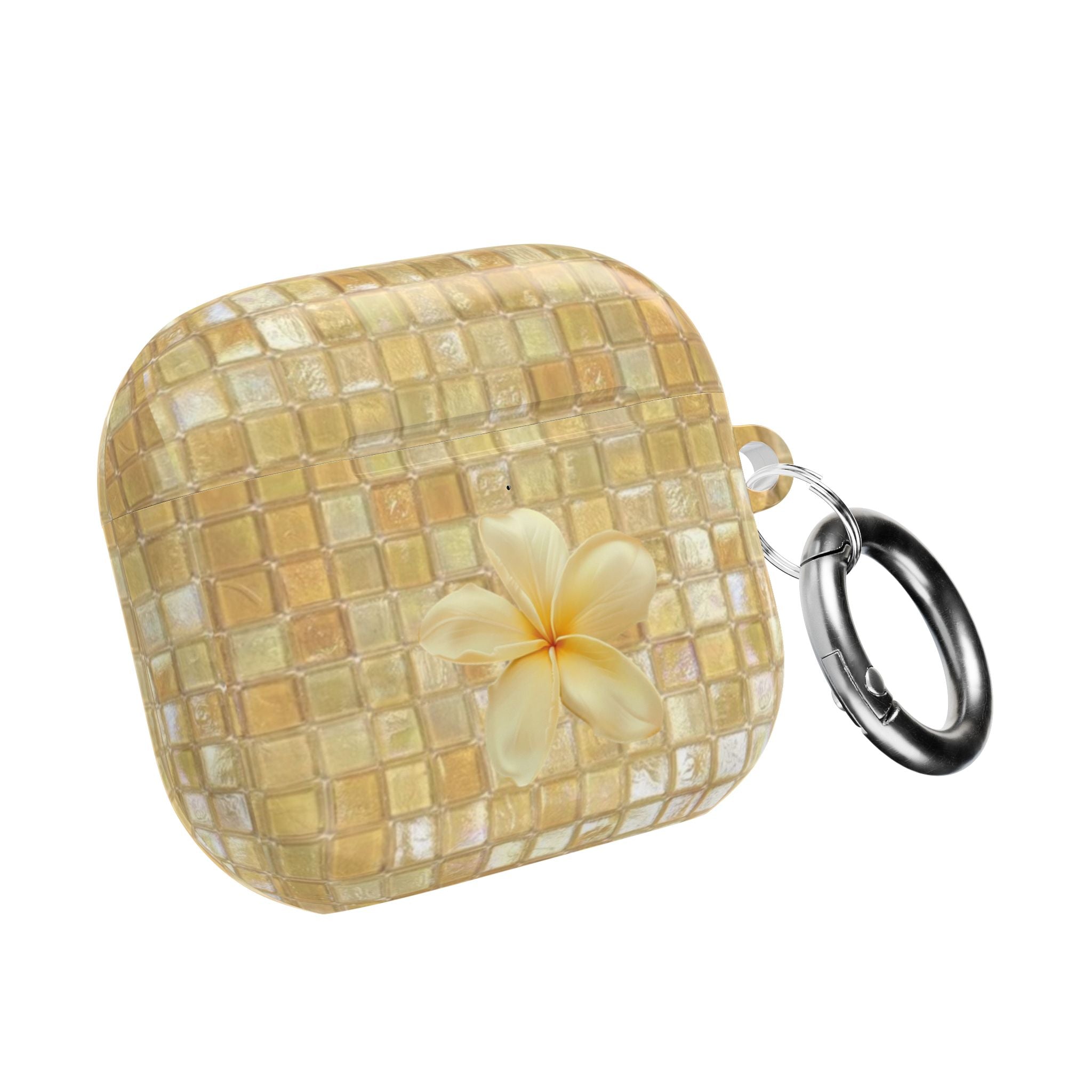 YELLOW MOSAIC FLOWER AIRPOD CASE