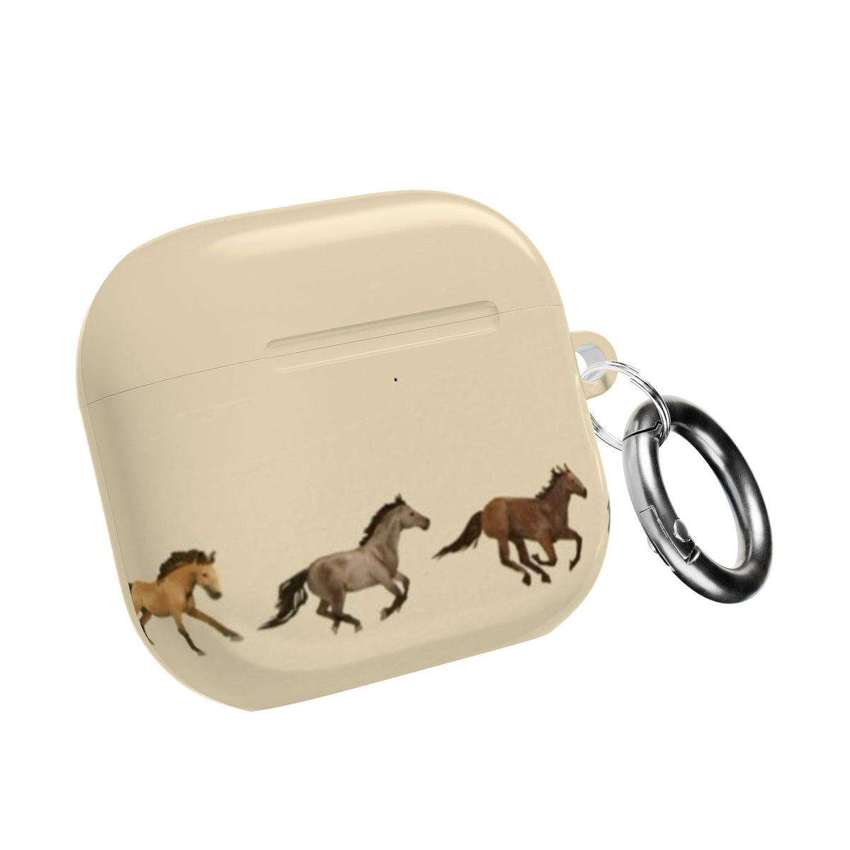 BEIGE MINIMALIST WESTERN HORSES AIRPOD CASE