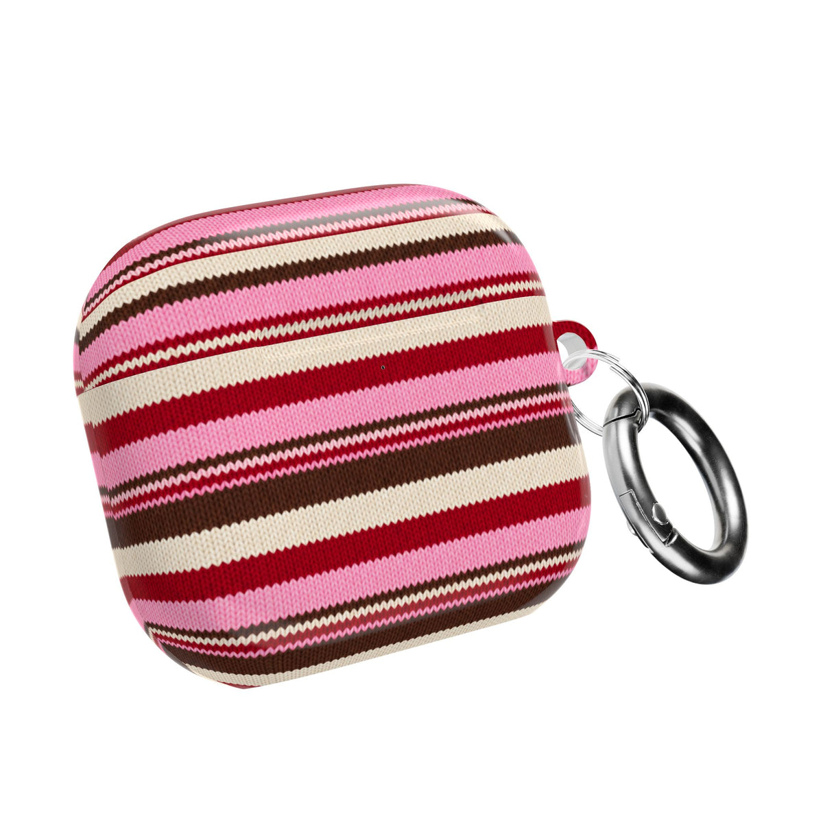 CHERRY TRUFFLE STRIPES AIRPOD CASE