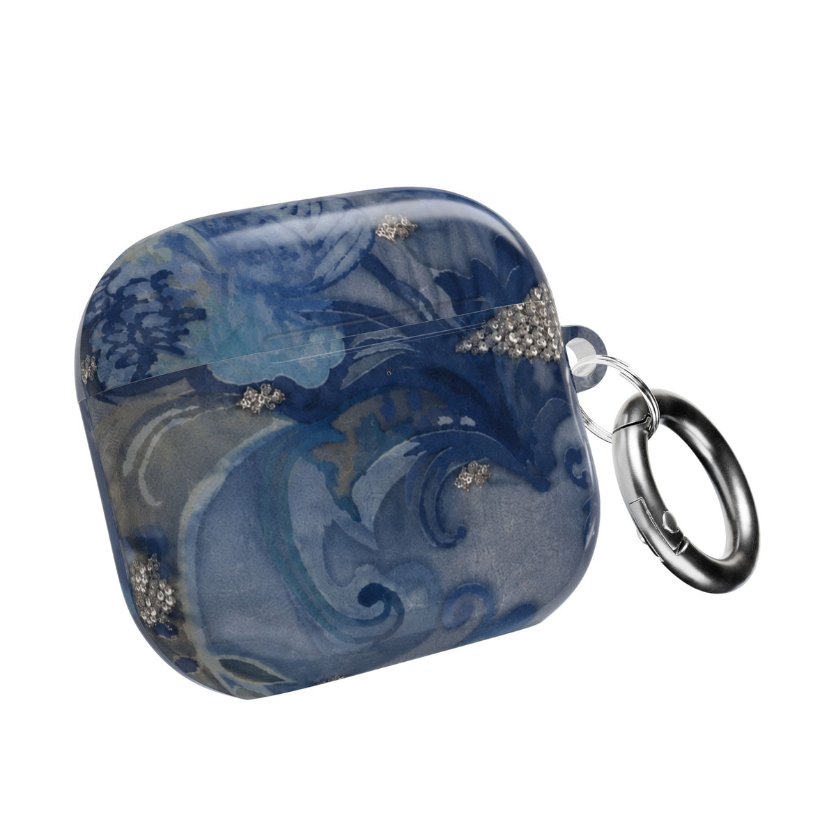 NAVY BLUE PRISM BLOOM AIRPOD CASE