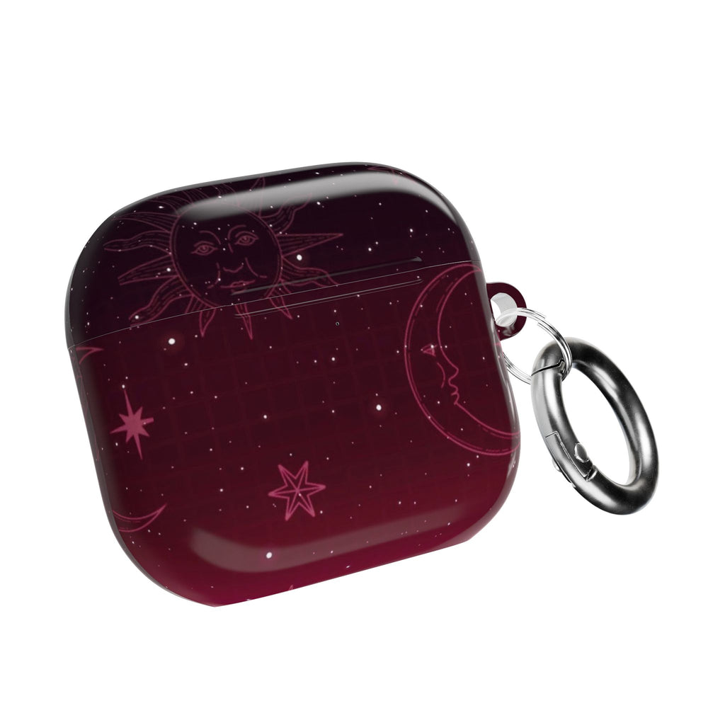BURGUNDY GRADIENT GALAXY AIRPOD CASE