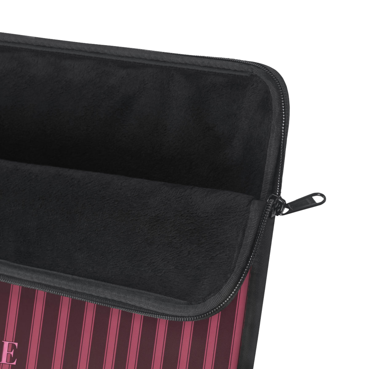 PERSONALIZED DARK CHERRY CLASSIC STRIPES INITIALS CUSTOM NAME KINDLE IPAD & LAPTOP SLEEVE