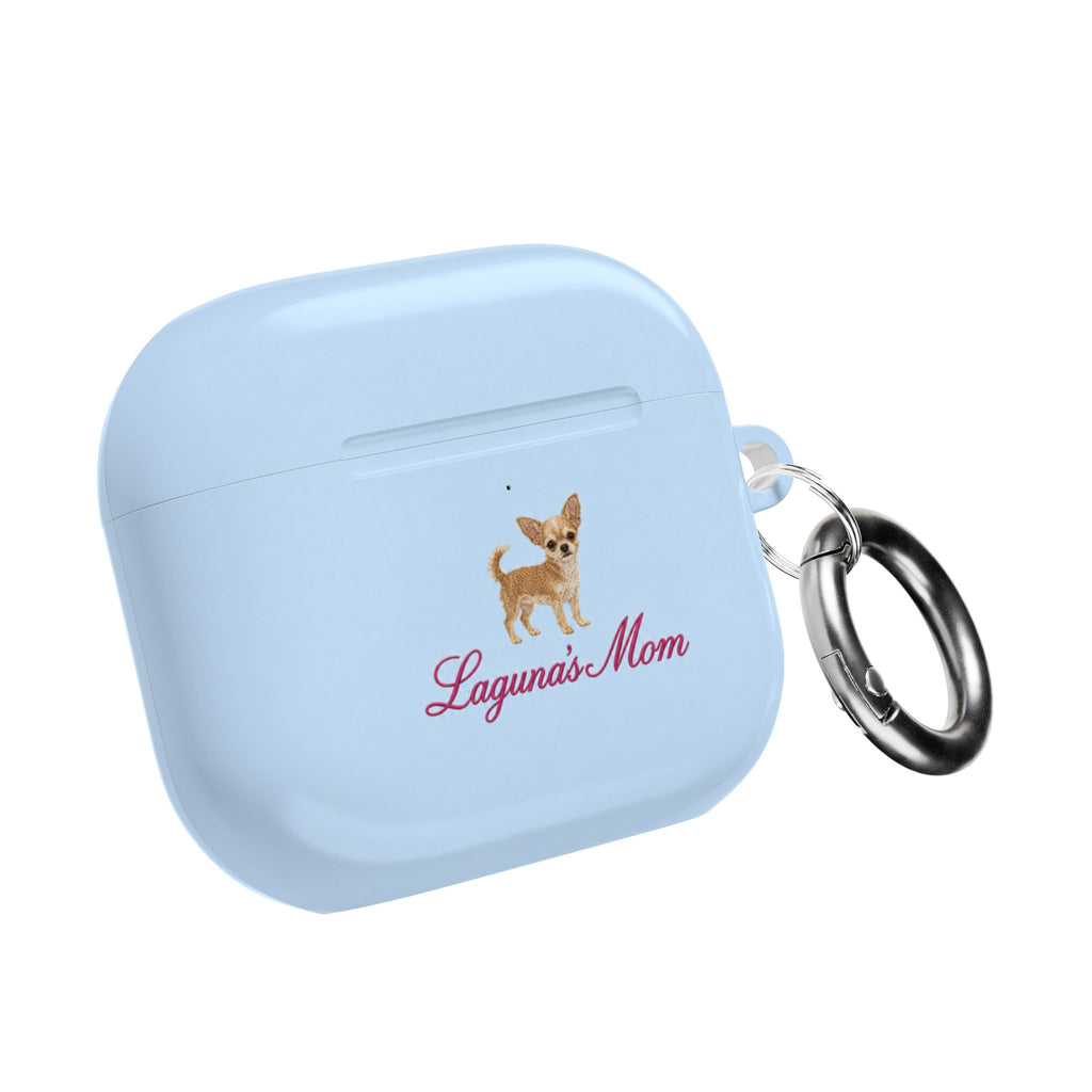 PERSONALIZED BABY BLUE CHIHUAHUA DOG MOM CUSTOM NAME AIRPOD CASE