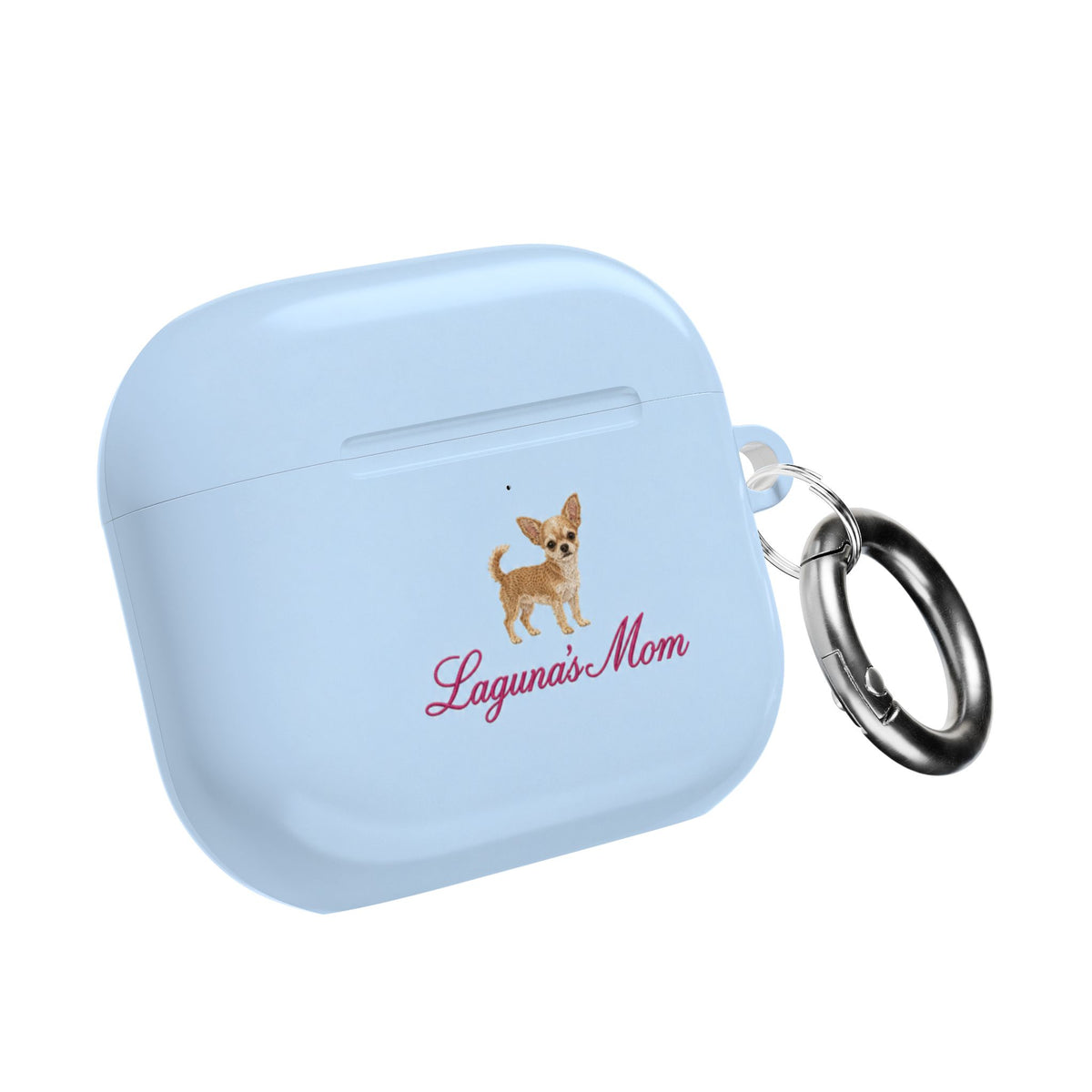 PERSONALIZED BABY BLUE CHIHUAHUA DOG MOM CUSTOM NAME AIRPOD CASE