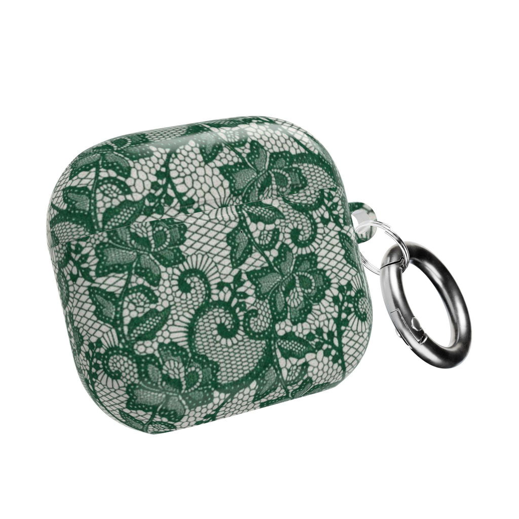 POPPY GREEN LACE AIRPOD CASE
