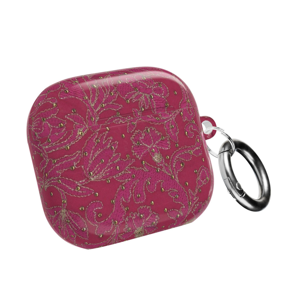 RED WHIMSY LACE AIRPOD CASE