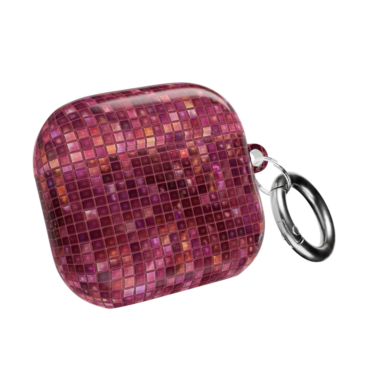 PLUM BURGUNDY MOSAIC AIRPOD CASE