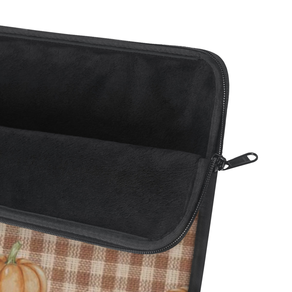 MOCHA GINGHAM PUMPKINS IPAD & LAPTOP SLEEVE