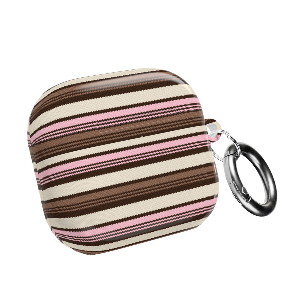 PINK TRUFFLE STRIPES AIRPOD CASE