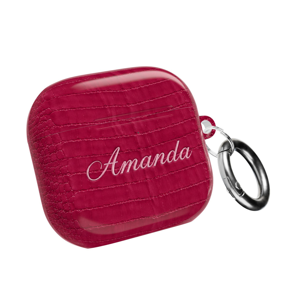 PERSONALIZED PRINTED RASPBERRY CROC NAME CUSTOM AIRPOD CASE