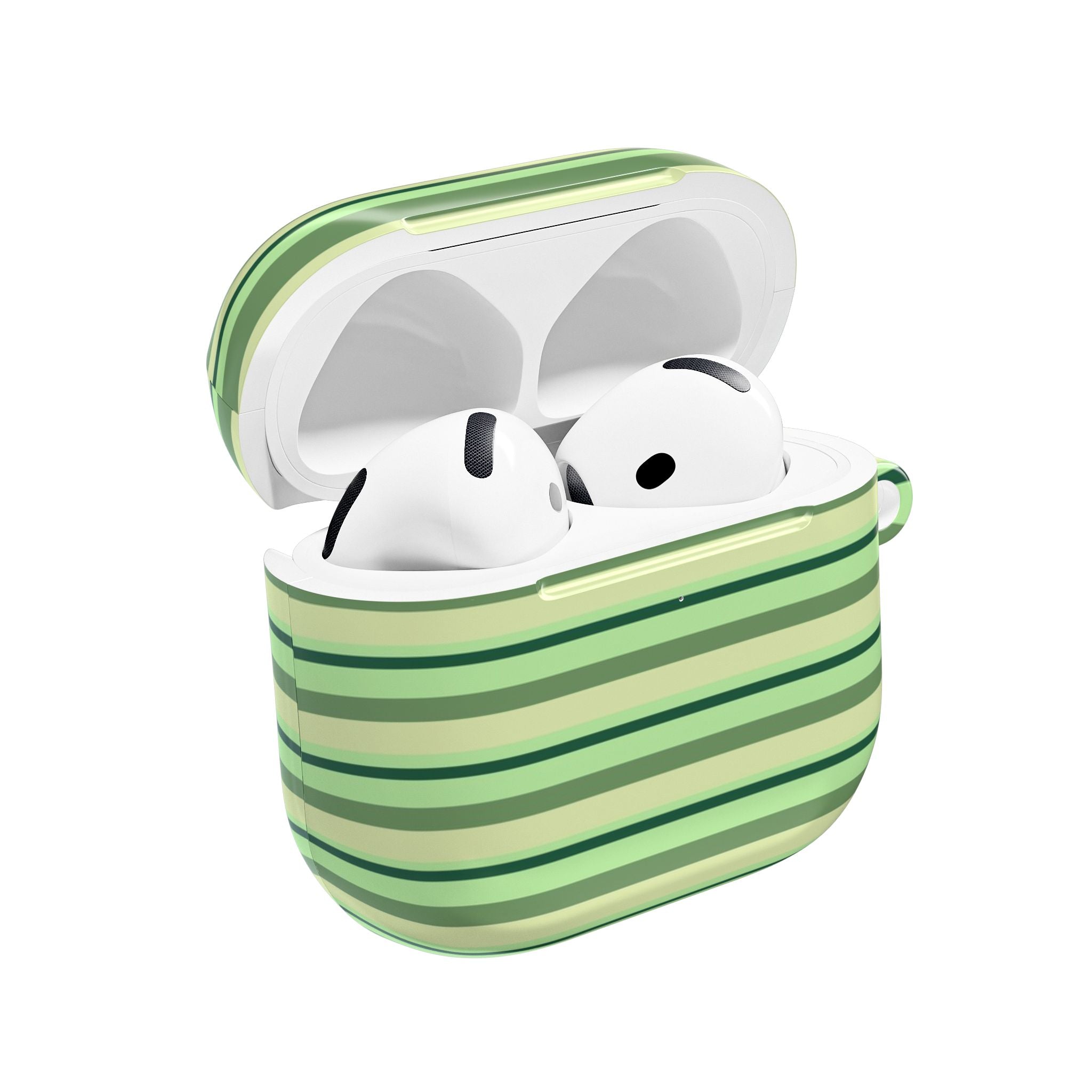 AVOCADO GREEN STRIPES AIRPOD CASE
