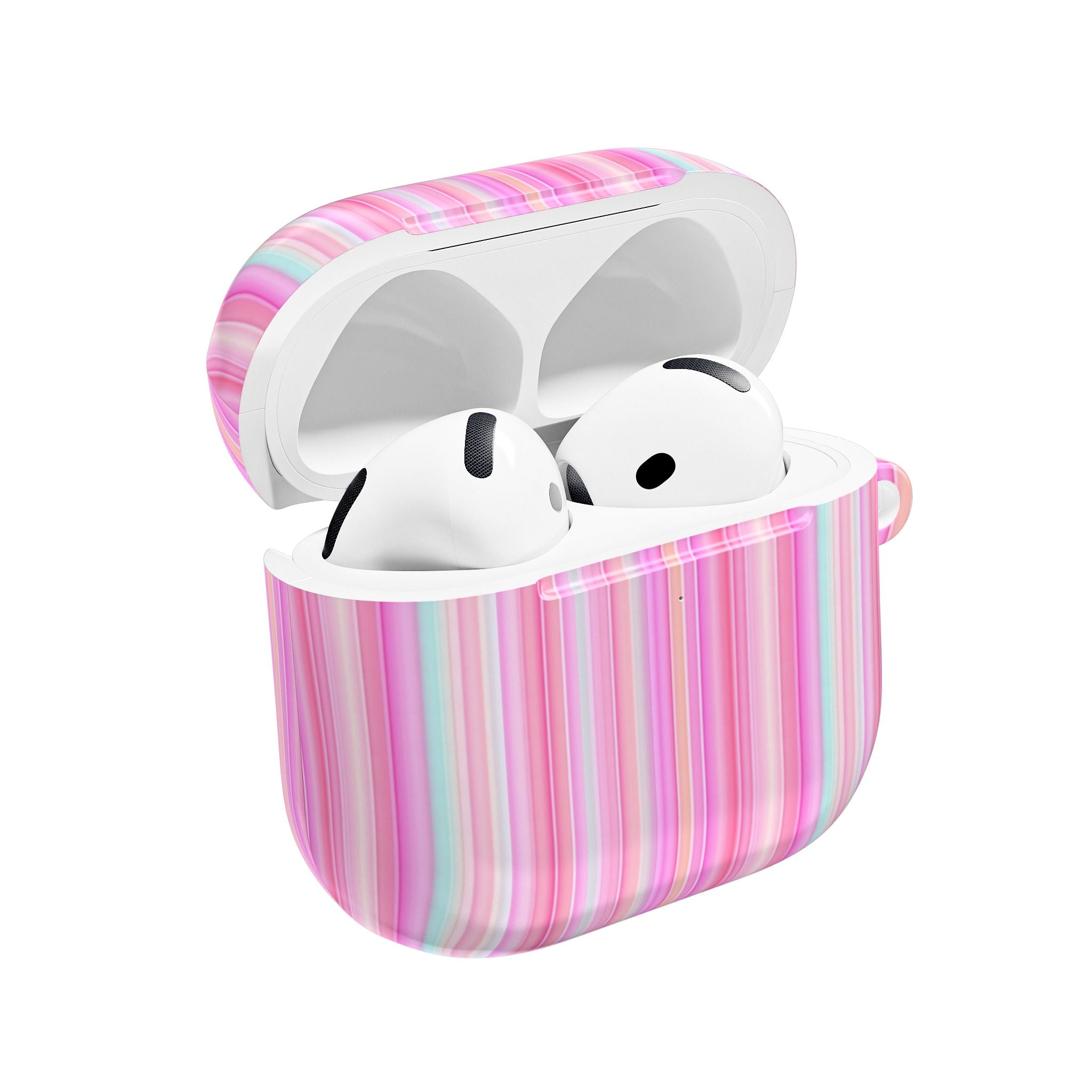 LAS VEGAS PINK STRIPES AIRPOD CASE