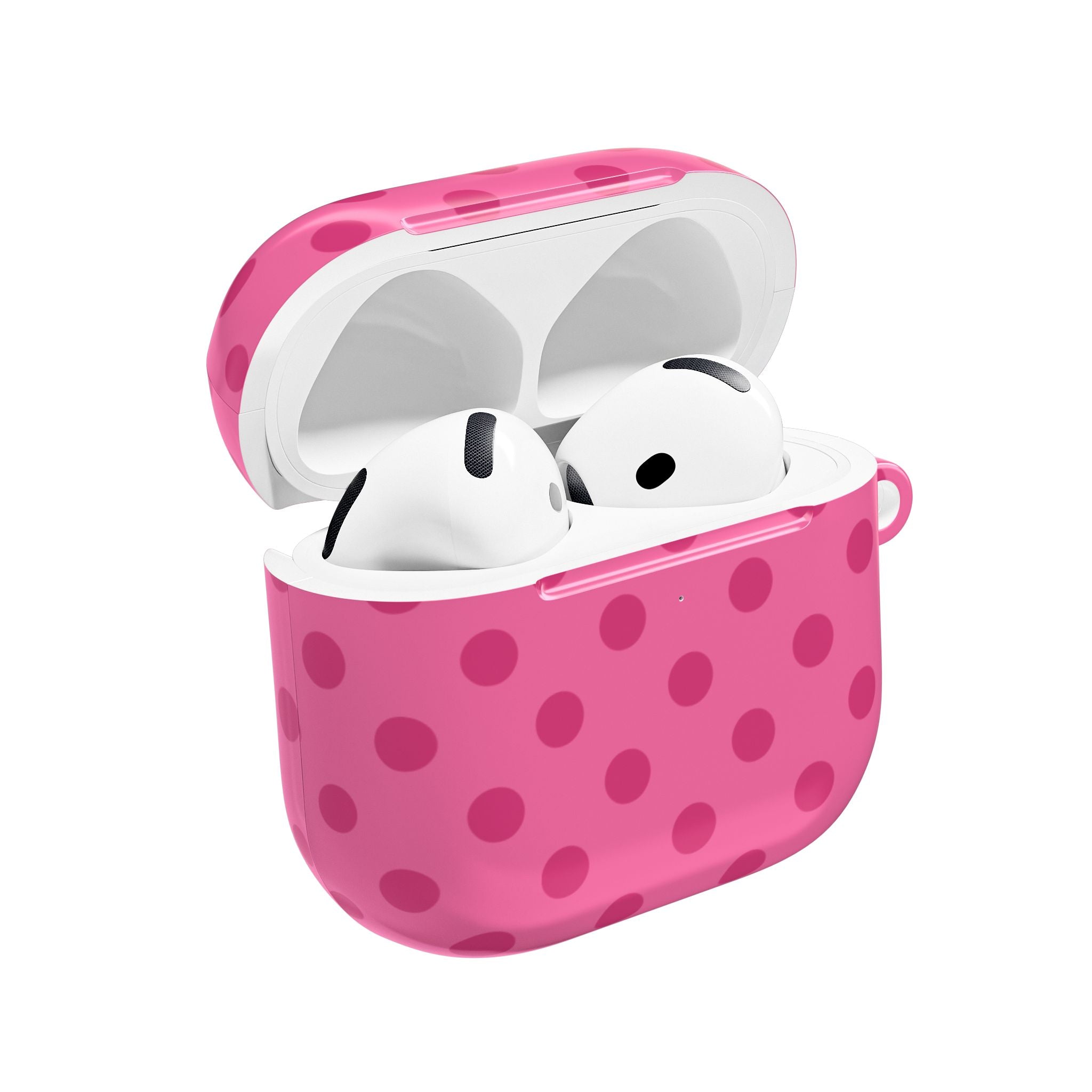 BUBBLEGUM PINK POLKA DOTS AIRPOD CASE
