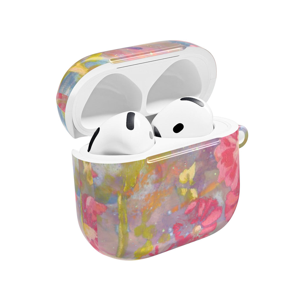 PINK WHIMSY PRISM FLORAL AIRPOD CASE