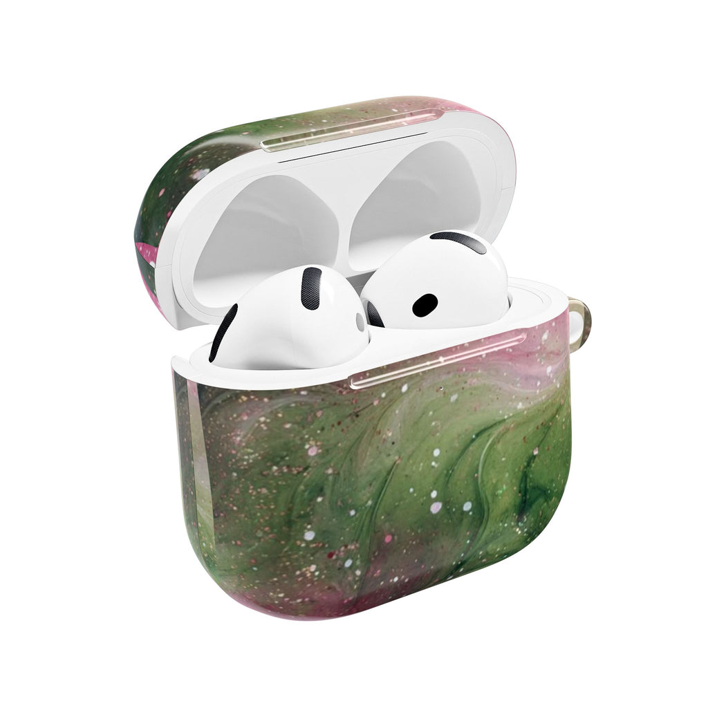 PINK & GREEN WHIMSY SWIRL AIRPOD CASE